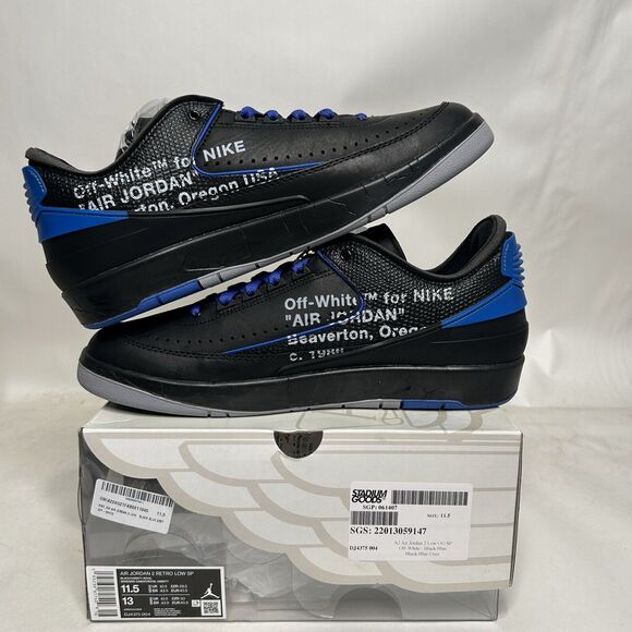 Off-White x Air Jordan 2 Retro SP Low “Black Varsity Royal\